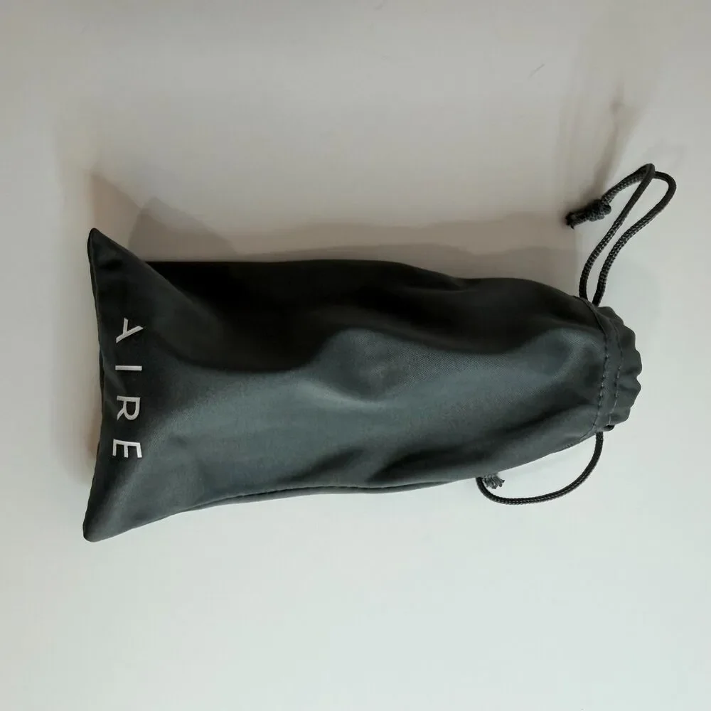 AIRE Calisto 2442230 Oval Sunglasses Black Smoke Lenses NWOT w/ Pouch
